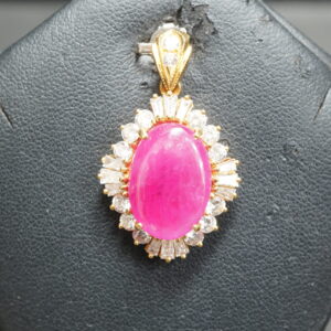 จี้ทับทิมพม่าเพชรล้อม